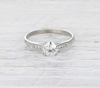 Erstwhile + 0.53-Carat Art Deco Engagement Ring