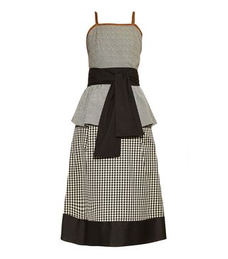 Isa Arfen + Contrast-Panel Tie-Waist Dress