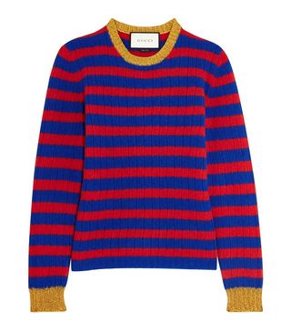 Gucci + Striped Cashmere and Wool-Blend Sweater