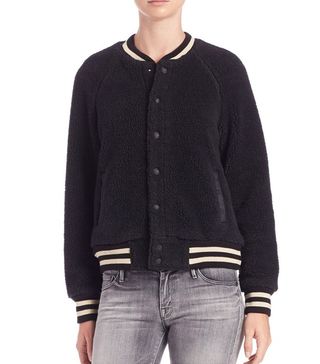 Mother + Snap-Front Varsity Jacket