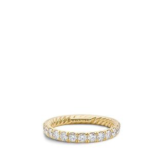 David Yurman + Eden Eternity Wedding Band With Diamonds in 18K Gold