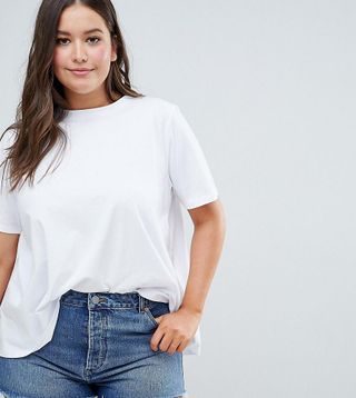 ASOS Curve + T-Shirt With Wrap Back