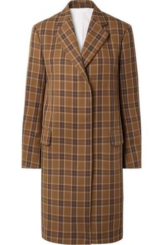Calvin Klein + Oversized Checked Twill Coat