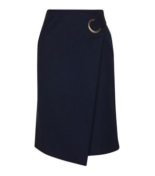 Topshop + Premium Wrap Midi Skirt