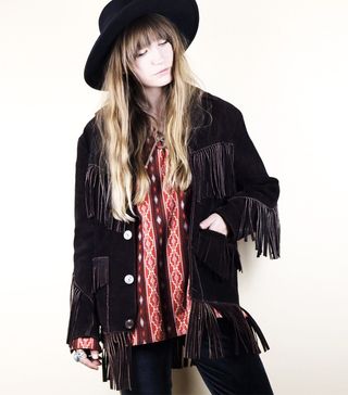 Waiste + 1970s Brown Fringe Jacket