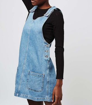 Topshop + MOTO Scoop Neck Denim Pini