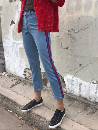 Etre Cecile + Rib Low Rise Slouch Jean