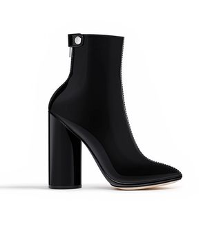 Dior + Black Patent Calfskin Ankle Boots