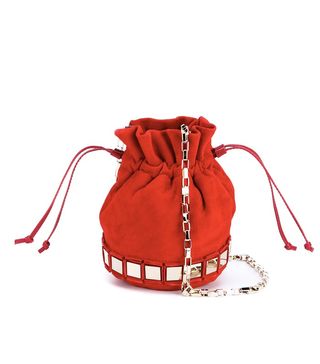Tomasini + Lucille mini Suede Bucket Bag