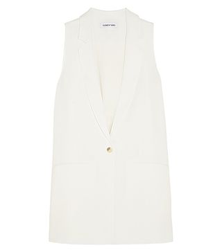 Elizabeth and James + Garnet Silk Chiffon-Paneled Crepe Vest