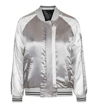 Topshop + Premium Sporty Sateen Bomber