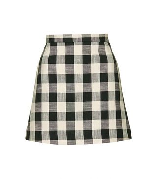 Topshop + Gingham Bonded Mini Skirt