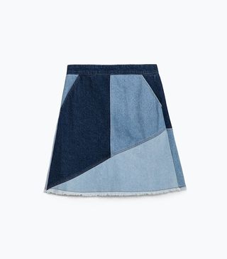 Zara + Patchwork Skirt