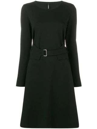 PierAntonio Gaspari + Belted Midi Dress