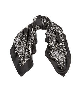 Marc Jacobs + Studded Printed Silk-Twill Scarf