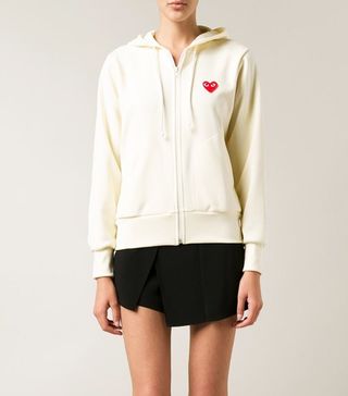 Comme Des Garçons Play + Heart Logo Hoodie