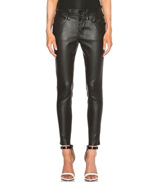 Unravel + Slouchy Skinny Lambskin Leather Pants