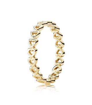 Pandora + Cut-Out Heart Stacking Ring