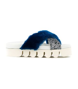 Joshua Sanders + Fur Details Sandals
