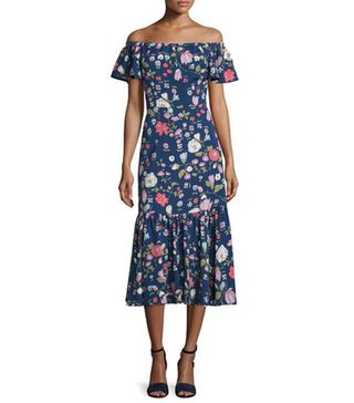 Rebecca Taylor + Floral Midi Dress