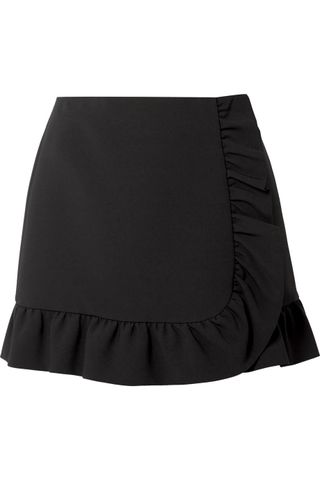 Miu Miu + Ruffled Cady Wrap Mini Skirt