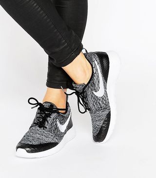 Nike + Roshe Black & White Flyknit Trainers