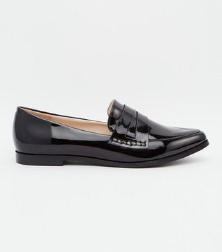 ASOS + Daisy Street Patent Pointed Toe Loafer Flat Shoes