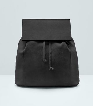 Mango + Lapel Leather Backpack