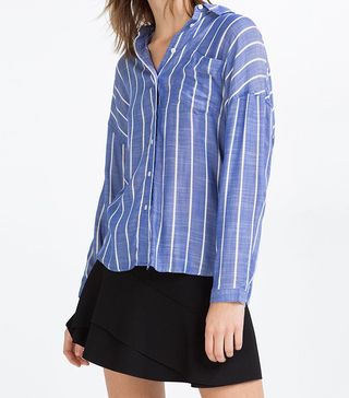 Zara + Wide Striped Shirt