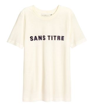 H&M + Top With Printed Text Design