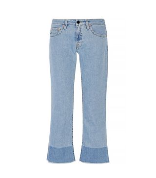 Victoria Victoria Beckham + Cropped Mid-Rise Flared Jeans