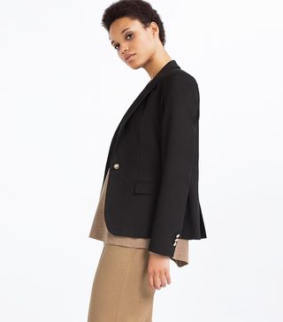 Zara + Buttoned Blazer