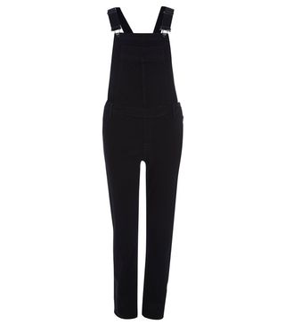 River Island + Black Slim Leg Overalls