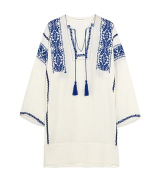 Étoile Isabel Marant + Vinny Embroidered Cotton-Gauze Mini Dress