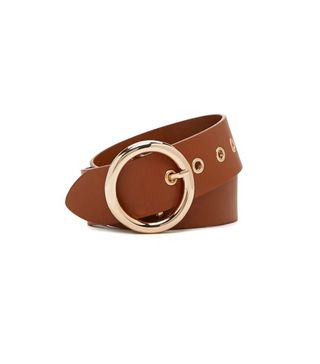 Forever 21 + Faux Leather Circle Buckle Belt