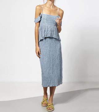Hoss Intropia + Frayed Stripes Midi Dress