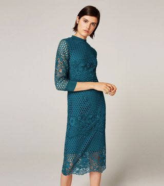 Uterque + Guipure Lace Midi Dress