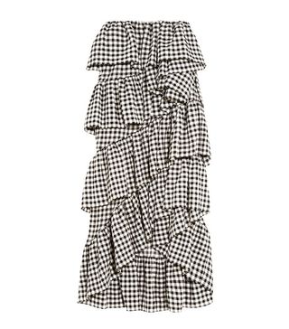 Isa Arfen + Full On Ruffled Crinkled Cotton-Blend Skirt