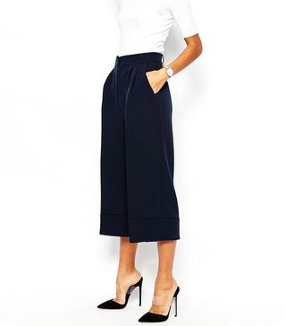 ASOS + High Waist Culottes with Deep Turn Up