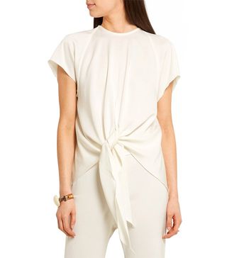 Ellery + Kitty Tie-Front Top