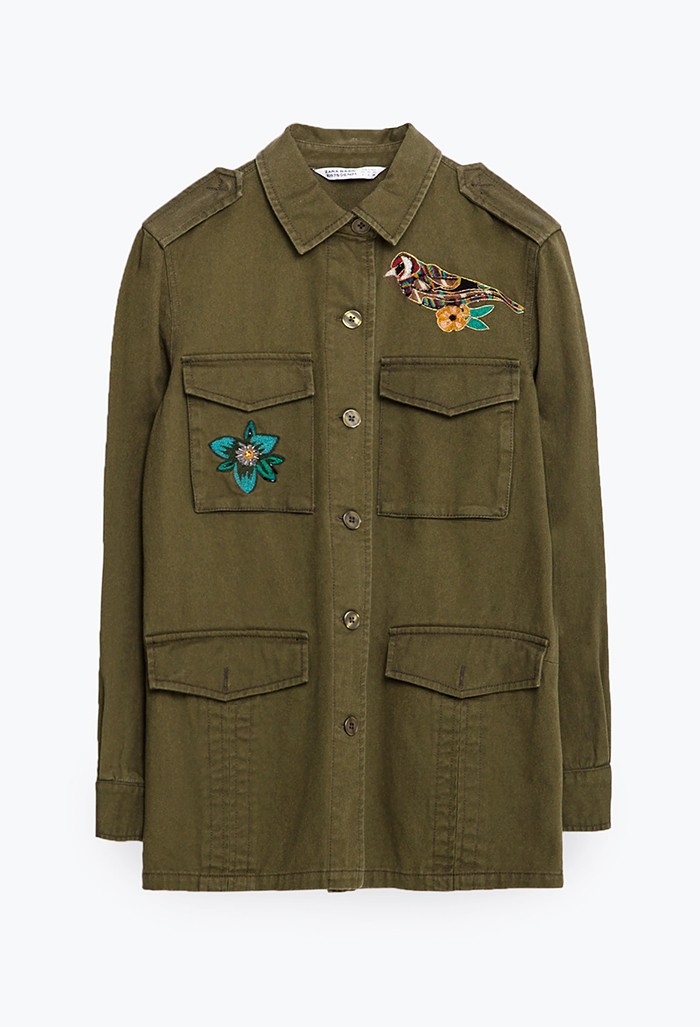 Zara + Embroidered Jacket