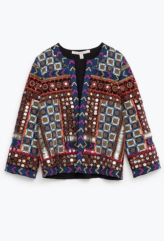 Zara + Embroidered Jacket