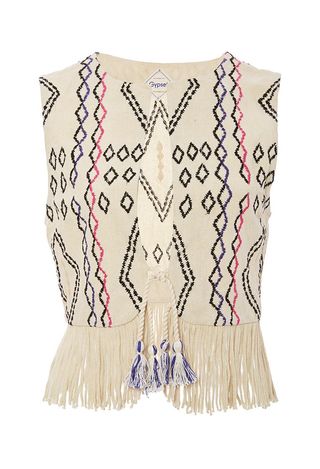 Gypset + Silk Aztec Embroidered Ines Vest