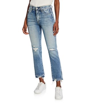 AMO Denim + Rigid Babe High-Rise Slim Straight Jeans