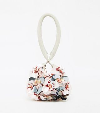ASOS + Big Flower Embellished Grab Clutch Bag