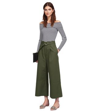 Whistles + Cropped Wide Leg Trousers