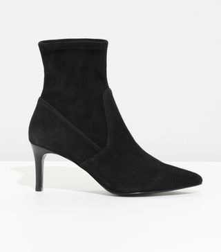 & Other Stories + Stretch Suede Ankle Boots