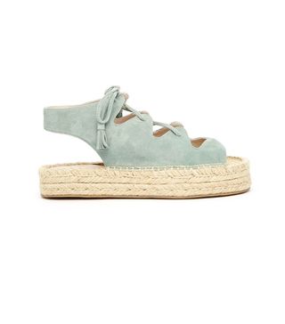 Faith + Jagged Teal Ghillie Lace Up Espadrille