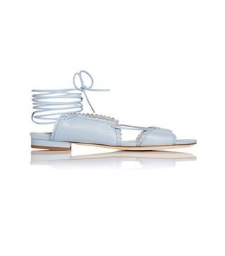 Bionda Castana x L.K.Bennett + Jackie Blue Flat Sandals