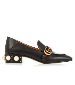 Gucci + Peyton Faux-Pearl-Heel Pumps